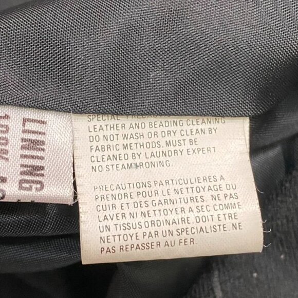 Vintage Joseph Ho Wool Blazer Leather Embellishments Beading Sz 8 - Picture 8 of 8